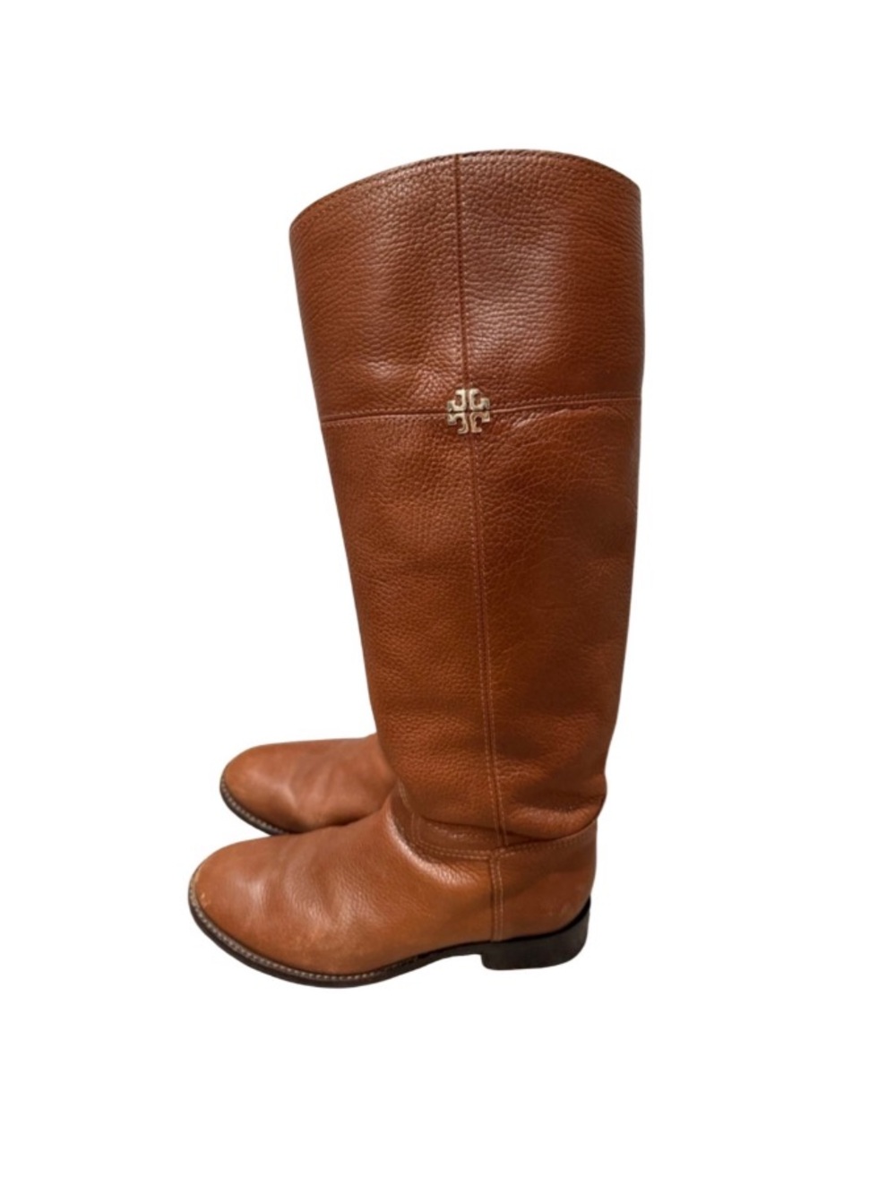 Tory Burch Cognac Leather Over-the-Knee Boots